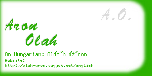 aron olah business card